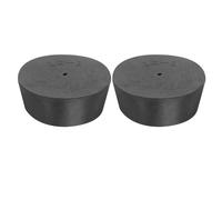 sourcing map Rubber Tapered Plug 52mm to 64mm Solid Test Tubes Bungs Stopper with Hole Black for Lab Home 2 Pieces