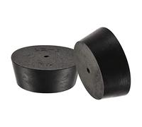 sourcing map Rubber Tapered Plug 54mm to 64mm with Hole Test Tubes Bungs Stopper Black for Lab Home 3 Pieces