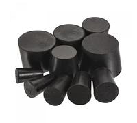 sourcing map Rubber Tapered Plug Set 10 Sizes Solid Test Tubes Bungs Stopper Black for Lab Home 20in2 Sets