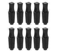sourcing map Rubber Thread Tapered Insert Plug M12 Test Tubes Bungs Stopper Black for Lab Home 10 Pieces