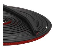 sourcing map Rubber Weather Stripping Door Seal, Self-Adhesive Doors Seal Strip Insulation Soundproofing Strip for Door Window Isolation of Noise (Black,0.4"x69Ft)
