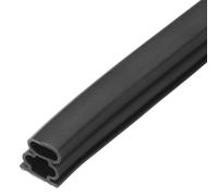 sourcing map Rubber Weather Stripping Door Seal Strips, 10m D-Shaped Draught Excluder for Door Window Frame, Self Adhesive Waterproof Weather Sealing Strip for 9 to 11.5mm Gap, Black