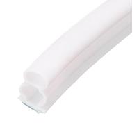 sourcing map Rubber Weather Stripping Door Seal Strips, 6m D-Shaped Draught Excluder for Door Window Frame, Self Adhesive Waterproof Weather Sealing Strip for 9 to 11.5mm Gap, White