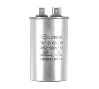 sourcing map Run Capacitor Round CBB65 15uF 15mfd 450V AC 40/85/21 Aluminum Case with Terminal for Air Conditioner Compressor Motor Heat Pump Condenser