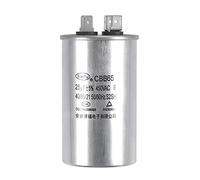 sourcing map Run Capacitor Round CBB65 25uF 25mfd 450V AC 40/85/21 Aluminum Case with Terminal for Air Conditioner Compressor Motor Heat Pump Condenser