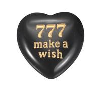 sourcing map Rune Stones Set with Engraved Elder Futhark Alphabet,Black Obsidian Crystals Heart Stones Love Balancing Meditation Massage Gifts Palm Worry Stones for Anxiety Relief