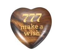 sourcing map Rune Stones Set with Engraved Elder Futhark Alphabet,Yellow Tigers Eye Crystals Heart Stones Love Balancing Meditation Massage Gifts Palm Worry Stones for Anxiety Relief