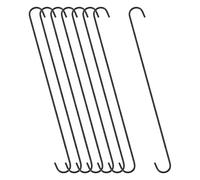 sourcing map S Hanging Hooks, 20inch/500mm Extra Long Steel Hanger, Indoor Outdoor Uses for Garden, Bathroom, Closet, Workshop, Kitchen, Black, 8Pcs