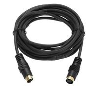 sourcing map S Video Cable 10ft, Mini DIN 4 Pin S-Video Cable Male to Female Gold Plated Connector Transfer for TV Receiver Monitor S-VHS VCR DVD