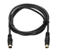 sourcing map S Video Cable 5ft, Mini DIN 4 Pin S-Video Cable Male to Male Gold Plated Connector Transfer for TV Receiver Monitor S-VHS VCR DVD