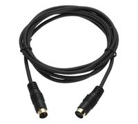 sourcing map S Video Cable 6ft, Mini DIN 4 Pin S-Video Cable Male to Female Gold Plated Connector Transfer for TV Receiver Monitor S-VHS VCR DVD