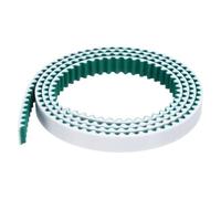 sourcing map S5M Open Ended Timing Belt, 10mm Width x 1 Meter Length, 5mm Pitch Length, Steel Wires Inside Synchronous Belt and Wrapped with Green Cloth Below for Absorbing the Vibration, White