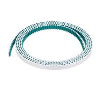 sourcing map S5M Open Ended Timing Belt, 10mm Width x 2 Meter Length, 5mm Pitch Length, Steel Wires Inside Synchronous Belt and Wrapped with Green Cloth Below for Absorbing the Vibration, White