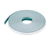 sourcing map S5M Open Ended Timing Belt, 10mm Width x 4 Meter Length, 5mm Pitch Length, Steel Wires Inside Synchronous Belt and Wrapped with Green Cloth Below for Absorbing the Vibration, White