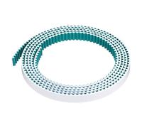 sourcing map S5M Open Ended Timing Belt, 12mm Width x 2 Meter Length, 5mm Pitch Length, Steel Wires Inside Synchronous Belt and Wrapped with Green Cloth Below for Absorbing the Vibration, White