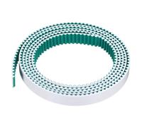 sourcing map S5M Open Ended Timing Belt, 15mm Width x 2 Meter Length, 5mm Pitch Length, Steel Wires Inside Synchronous Belt and Wrapped with Green Cloth Below for Absorbing the Vibration, White