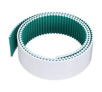 sourcing map S5M Open Ended Timing Belt, 40mm Width x 1 Meter Length, 5mm Pitch Length, Steel Wires Inside Synchronous Belt and Wrapped with Green Cloth Below for Absorbing the Vibration, White