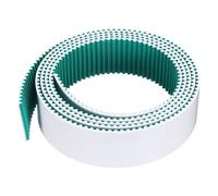 sourcing map S5M Open Ended Timing Belt, 40mm Width x 2 Meter Length, 5mm Pitch Length, Steel Wires Inside Synchronous Belt and Wrapped with Green Cloth Below for Absorbing the Vibration, White