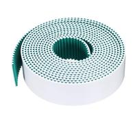 sourcing map S5M Open Ended Timing Belt, 40mm Width x 4 Meter Length, 5mm Pitch Length, Steel Wires Inside Synchronous Belt and Wrapped with Green Cloth Below for Absorbing the Vibration, White