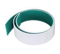 sourcing map S5M Open Ended Timing Belt, 50mm Width x 1 Meter Length, 5mm Pitch Length, Steel Wires Inside Synchronous Belt and Wrapped with Green Cloth Below for Absorbing the Vibration, White