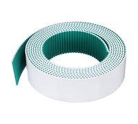 sourcing map S5M Open Ended Timing Belt, 50mm Width x 4 Meter Length, 5mm Pitch Length, Steel Wires Inside Synchronous Belt and Wrapped with Green Cloth Below for Absorbing the Vibration, White