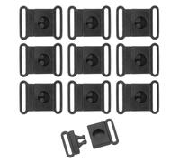 sourcing map Safety Breakaway Buckle 10mm / 3/8" Plastic Flat Snap Insert Buckle Front Closure Hook Clasp Fasteners for Bra Cat Dog Collar Harness Strap Lanyard, Pack of 100