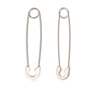 sourcing map Safety Pin Earrings, 2 Pcs Stainless Steel Hypoallergenic Paper Clip Stud Earring with Loop Buckle Punk Hoop Earrings for Women Men Personalized Fashion Jewelry Gifts, Rose Gold