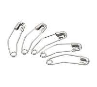sourcing map Safety Pins 0.91 Inch Metal Nickel Plated Curved Sewing Pins Quilting Knitting Bending Basting Pin for Blankets Skirts Crafts Brooch Making Silver Tone 50Pcs