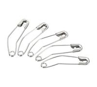 sourcing map Safety Pins 1.5 Inch Metal Nickel Plated Curved Sewing Pins Quilting Knitting Bending Basting Pin for Blankets Skirts Crafts Brooch Making Silver Tone 50Pcs