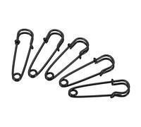sourcing map Safety Pins 1.57 Inch Large Metal Sewing Pins for Blankets Skirts Crafts Brooch Making Black 24Pcs