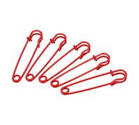 sourcing map Safety Pins 2.95 Inch Large Metal Sewing Pins for Blankets Skirts Crafts Brooch Making Red 15Pcs