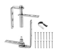 sourcing map Saloon Door Hinge, 304 Stainless Steel Self-Return Double Swinging Door Hinge Hardware for Minimum 16mm Thick Cafe Bar Barn Gate, 10kg/22lbs Silver