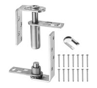 sourcing map Saloon Door Hinge, 304 Stainless Steel Self-Return Double Swinging Door Hinge Hardware for Minimum 30mm Thick Cafe Bar Barn Gate, 20kg/44lbs Silver