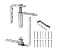 sourcing map Saloon Door Hinge, 304 Stainless Steel Self-Return Double Swinging Door Hinge Hardware for Minimum 22mm Thick Cafe Bar Barn Gate, 15kg/33lbs Silver