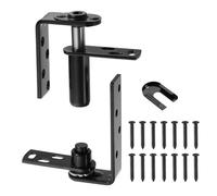 sourcing map Saloon Door Hinge, 304 Stainless Steel Self-Return Double Swinging Door Hinge Hardware for Minimum 30mm Thick Cafe Bar Barn Gate, 20kg/44lbs Black