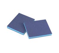 sourcing map Sanding Sponge 120 Grit Sanding Block Pad 4.7inch X 3.9inch X 0.4inch Blue 2pcs