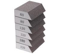 sourcing map Sanding Sponge Blocks Set 60/80/120/180/220/320 Grit Sanding Block 4"x2.8"x1", Washable and Reusable Foam Sanding Block for Polishing Kitchen Metal Wood Drywall Home