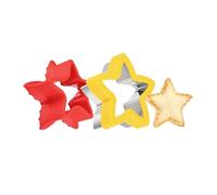 sourcing map Sandwich Cutter and Sealer, Cute Cookie Cutters, Sandwich Maker Bread Decruster Lunch Accessories Star Shape for Lunchbox DIY Cookie Lunch Bento Gift, Red/Yellow