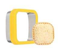 sourcing map Sandwich Cutter, Cookie Cutters, Sandwich Maker Bread Decruster Lunch Accessories Square Shape for Lunchbox DIY Cookie Lunch Bento Gift, Yellow