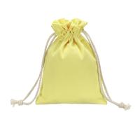 sourcing map Sanitary Pouch with Drawstring, 18 x 22.5 cm Cute Period Bags Portable Canvas Napkin Storage Bags for Women Girls Mini Storage Pads for Female Care Makeup Organizer, Pale Yellow