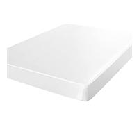 sourcing map Satin Fitted Sheet, Solid Silky 12" Deep Pocket Bed Sheet, Soft and Breathable Satin Bed Fitted Sheet Pearl White Super King (198 x 203cm)