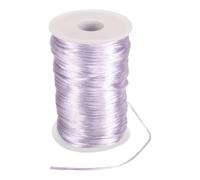 sourcing map Satin Nylon Cord String 2.5mm 330 Feet Silky Smooth Bracelets String for Macrame Kumihimo Chinese Knot Necklaces Beading Jewelry Making, Pale Purple