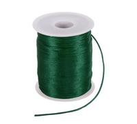 sourcing map Satin Nylon Cord String 2mm 330 Feet Silky Smooth Bracelets String for Macrame Kumihimo Chinese Knot Necklaces Beading Jewelry Making, Dark Green