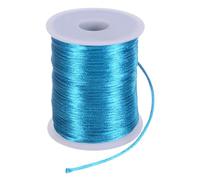 sourcing map Satin Nylon Cord String 2mm 330 Feet Silky Smooth Bracelets String for Macrame Kumihimo Chinese Knot Necklaces Beading Jewelry Making, Blue