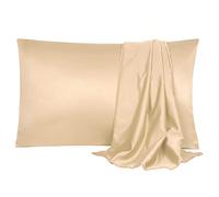 sourcing map Satin Pillowcases Envelope 2 Pack, Champagne 50cm x 75cm