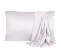 sourcing map Satin Pillowcases Envelope 2 Pack, Lavender Grey 50cm x 65cm