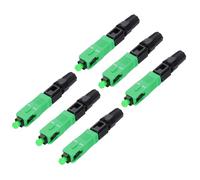 sourcing map SC/APC Fiber Optic Quick Connector, Single Mode Embedded SC Fiber Optic Fast Connectors Adapter for CATV Network, Pack of 6