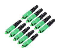 sourcing map SC/APC Fiber Optic Quick Connector, Single Mode Embedded SC Fiber Optic Fast Connectors Adapter for CATV Network, Pack of 10