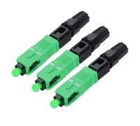 sourcing map SC/APC Fiber Optic Quick Connector, Single Mode Embedded SC Fiber Optic Fast Connectors Adapter for CATV Network, Pack of 3