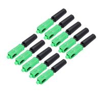 sourcing map SC/APC Fiber Optic Quick Connector, Single Mode Straight SC Fiber Optic Fast Connectors Adapter for CATV Network, Pack of 10